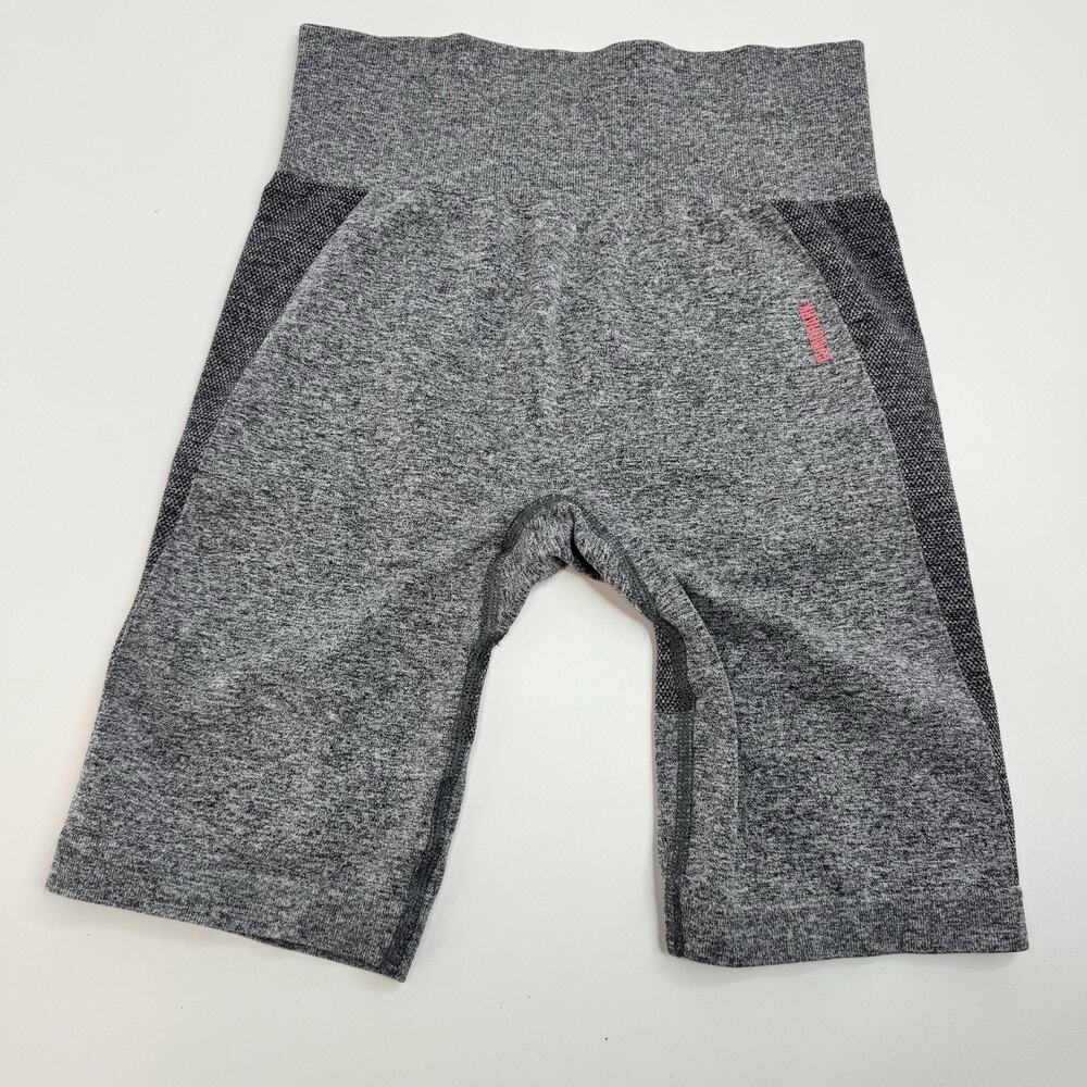 Gymshark Biker Shorts - Womens Flex Biker HighWaisted Shorts M Gray Pink Workout